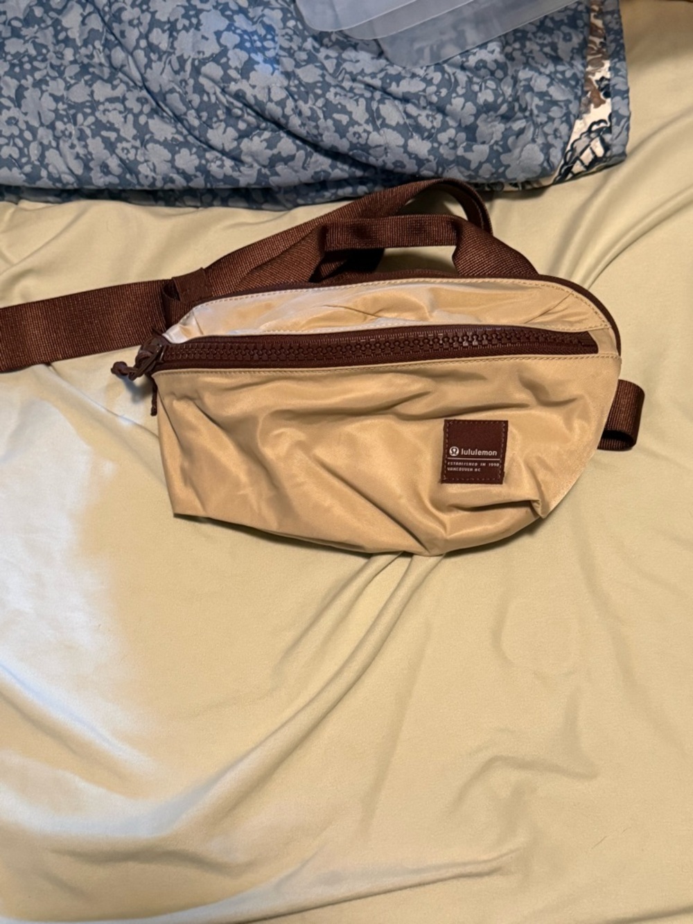 lululemon athletica Beige and Brown Waist Bag